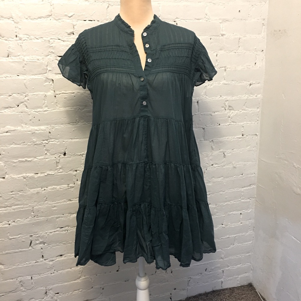Isabel Marant Etoile cotton Lanikaye dress pintuck mini size 36